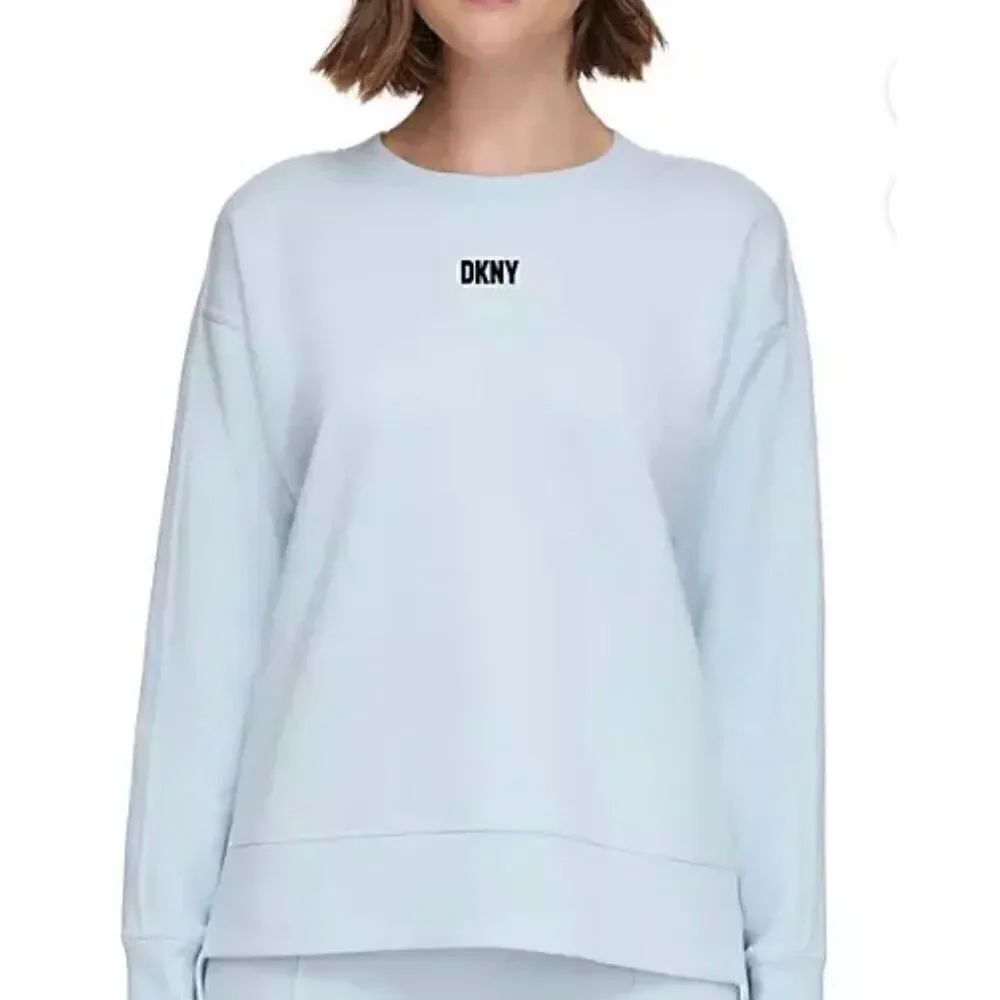 DKNY Womens Crewneck Fleece Sweatshirt